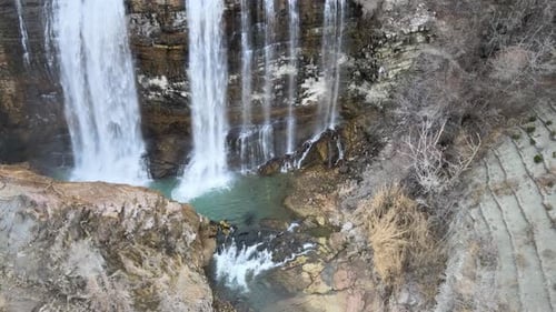 Aerial Waterfall View