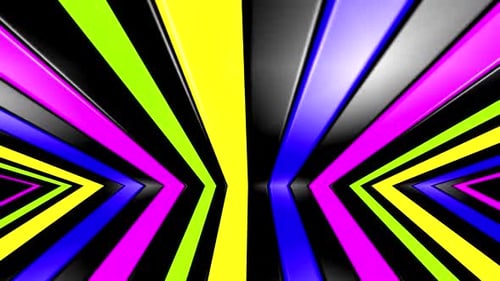 Abstract Neon Light Tunnel Loop Background