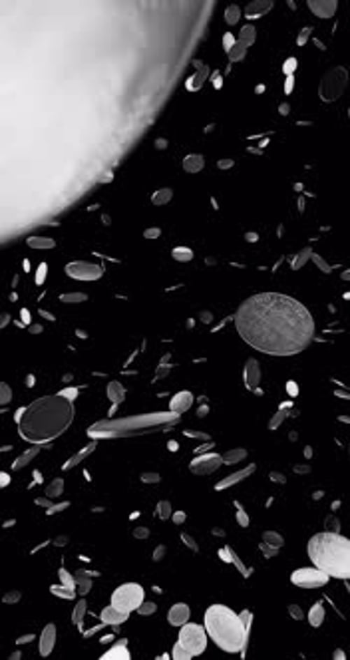 Cloud of Dollar Coins