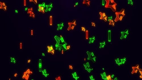 Colorful Star Particles Background Loop V2