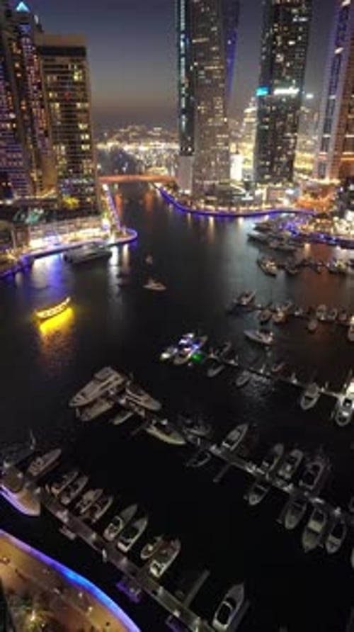 Daytime Time Lapse of the Dubai Marina, United Arab Emirates