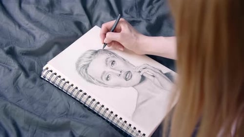 Closeup View of Beautiful Portrayal of a Woman