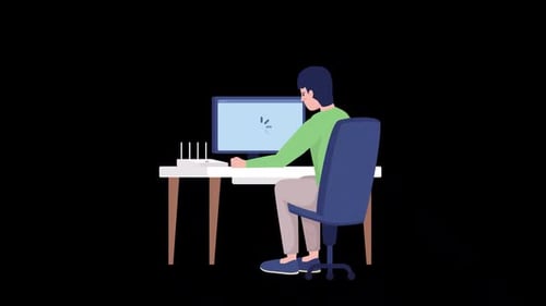 Animiertes Internetproblem