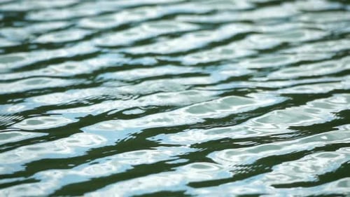 Sun Reflecting on Sparkling Sea Lake Water Surface Ocean at Sunset Sunrise Sunrays Flickering in