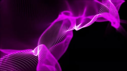 Pink Abstract Particle Wave Background Loop V6