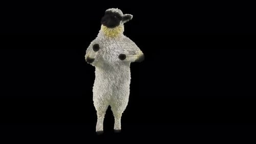 Animated 3D Sheep Character Performing Energetic Dance Loop