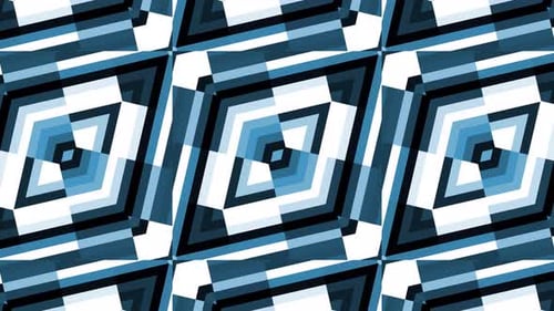 Multicolored motion graphics, bright glowing space design tunnel 3d illustration vj loop.