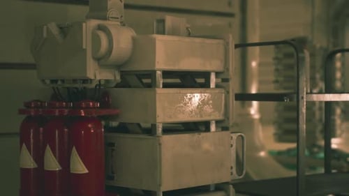Advanced Science Laboratory Equipment Arranged in a Secret Underground Bunker