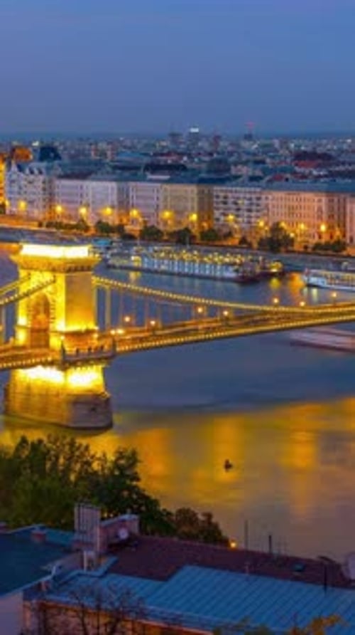 Vertical View Of Budapest City Skyline, Hungary