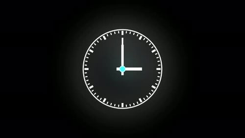 Minimalist Animated Clock with Moving Hands