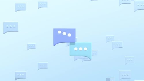 Speech Bubble Animation Background. Speech Bubble Video Footage.