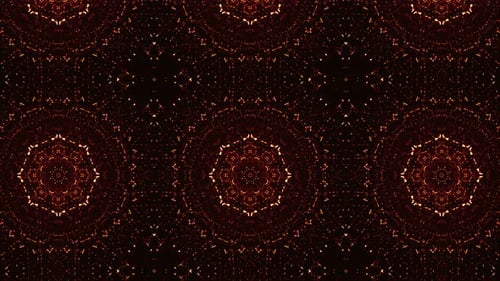 Golden Glittering Geometric Kaleidoscope Background Loop