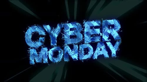 Titre déformé du Cyber Monday avec un fond de ligne tremblant