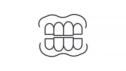 Animated Dental Teeth Outline Icon for Medical Explainer Videos