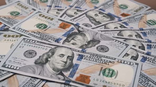 Pile of United States One Hundred Dollar Bills