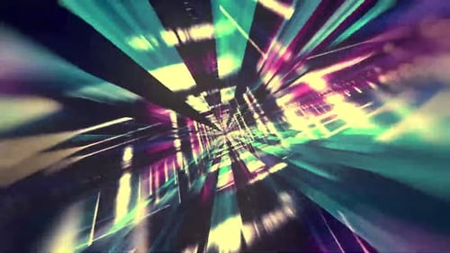 Fond de mouvement d'animation de tunnel à entraînement laser rapide