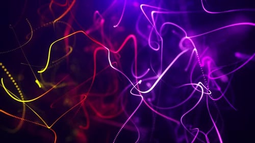 Colorful Abstract Particles Wave Background Loop V2