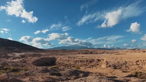 Time lapse on a desert area
