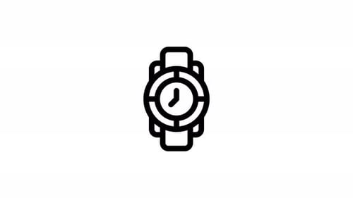 Animation mit Liniensymbol für Armbanduhren