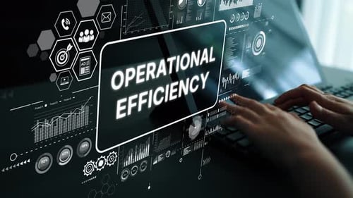 Operational Efficiency in Business with Data Analytics and Technology Visuals for Enhanced Productiv