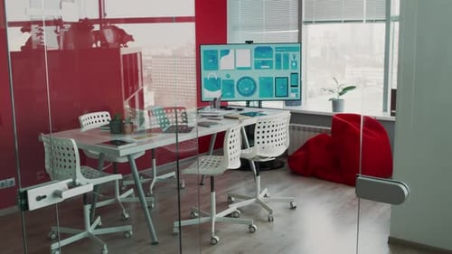 Meeting Room in Office of Creative Advertising Agency during Break