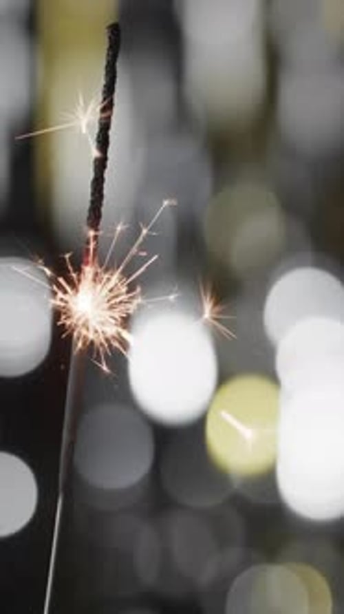 Sparkling Sparkler Emitting Light and Celebration
