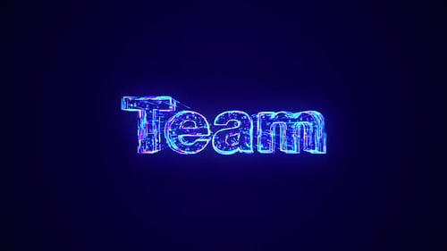Teamtext wird mithilfe von Linien konstruiert