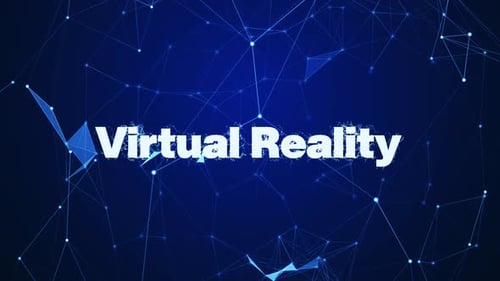 Futuristic Network Glitch Text Reveal for Virtual Reality