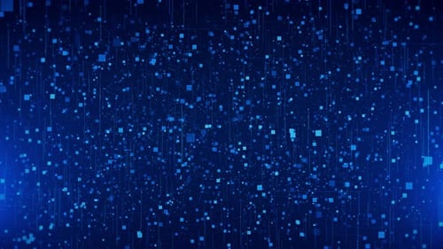 Futuristic Blue Digital Network Data Loop Background