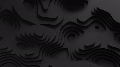 Dark Grey Swirl Pattern on Black Background Resembles Automotive Tire Art Loop