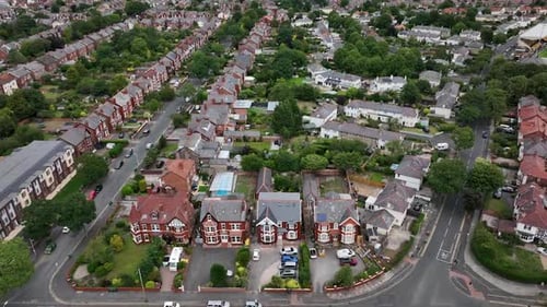 Homes in Southport England aerial