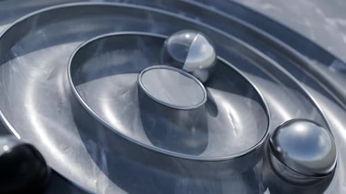 Looping Spheres 3D Satisfying Animation