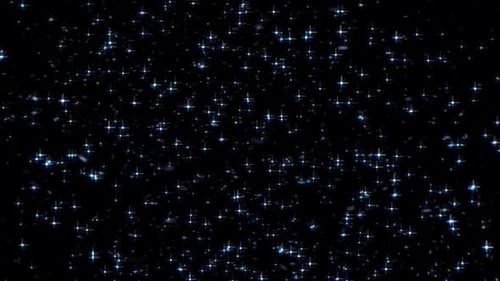 Animated Blue Sparkling Glitter Particles Overlay Background