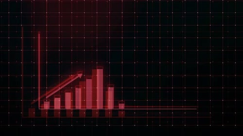 Positive Red Business Report Chart Animation