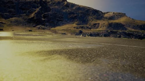 Aerial View of Great Ocean Road at Sunset