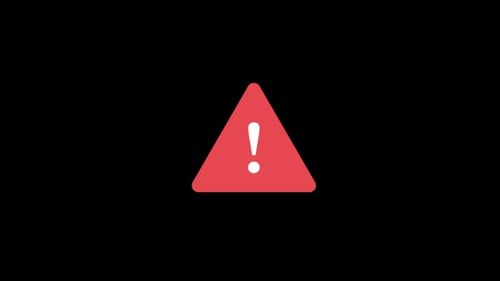 Vídeo de animación de señales de advertencia - Transparente