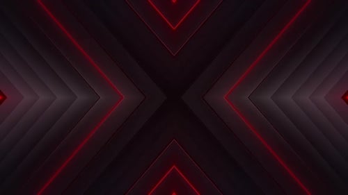 Fondo abstracto futurista con luces de neón rojas