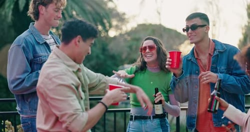 Young Adults Enjoying Each Other's Company