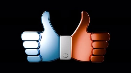 Daumen hoch, Social-Media-Symbol.