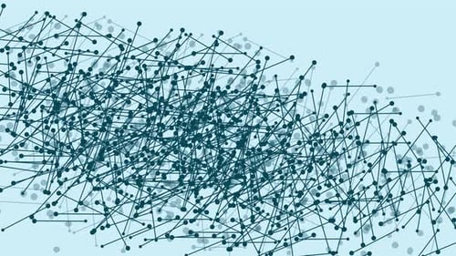 Animación de patrones de fondo de red abstracta futurista: visualización de datos digitales de alta tecnología