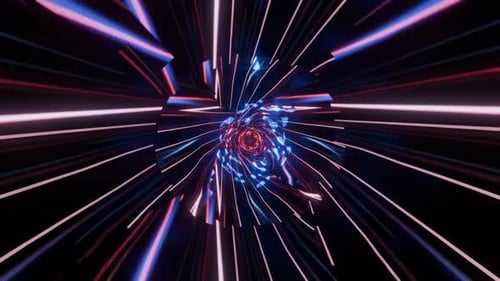 Vj Loop A Mesmerizing Colorful Infinite Tunnel Spirals in Vibrant Neon Lights