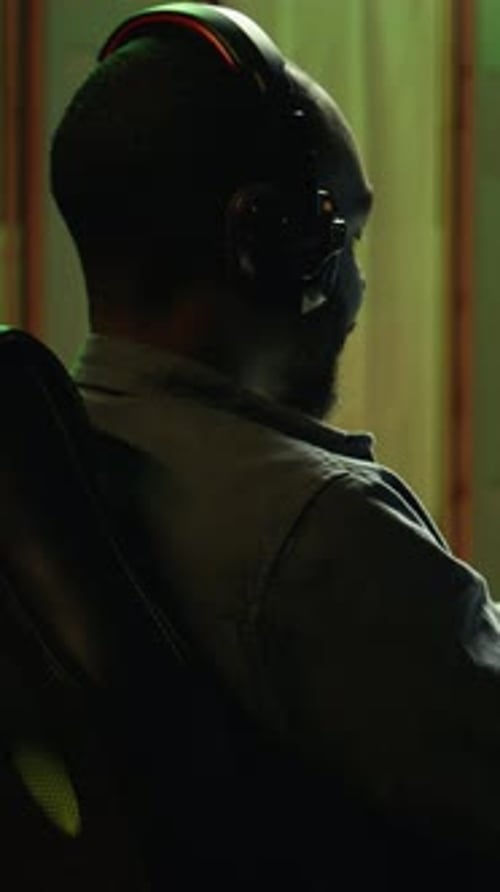 Vertical Video Player Navigating Videogame Galaxy Exploding Enemies