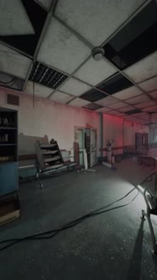 Exploring the Eerie Corridors of an Abandoned Old Hospital at Night