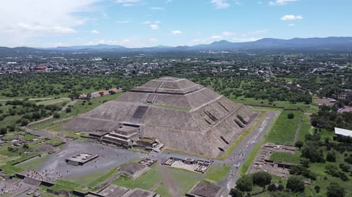 The Pyramid of the Sun is the largest building in Teotihuacan, and one of the largest in Mesoamerica