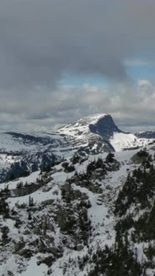Snowy Mountain Peaks Landscape. British Columbia, Canada.