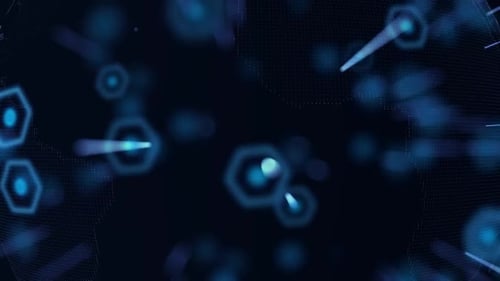 Digital Global Network Connection Background Animation