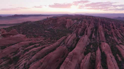 Arches National Park Utah Circa-2019. Aerial View of Arches National Park