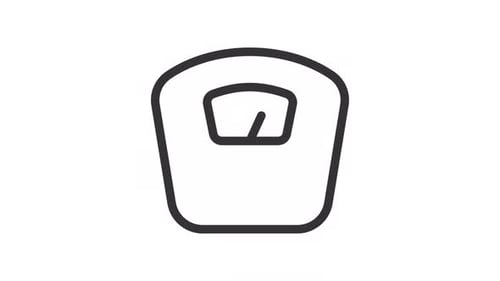 Animated Bathroom Weight Scale Line Icon