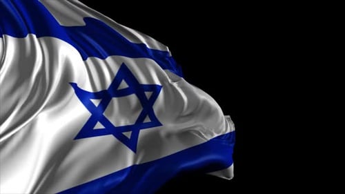 Realistic Waving Israel National Flag Loop Animation