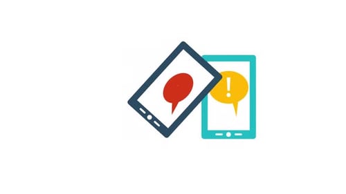 Animated Flat Design Digital Communication Devices Icon